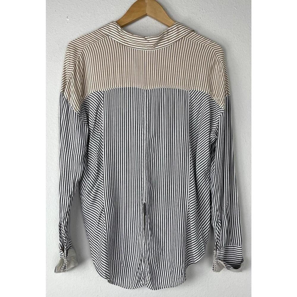 Free People Women’s Cape Town Striped Lightweight Button Front Shirt Size Small - Picture 2 of 10